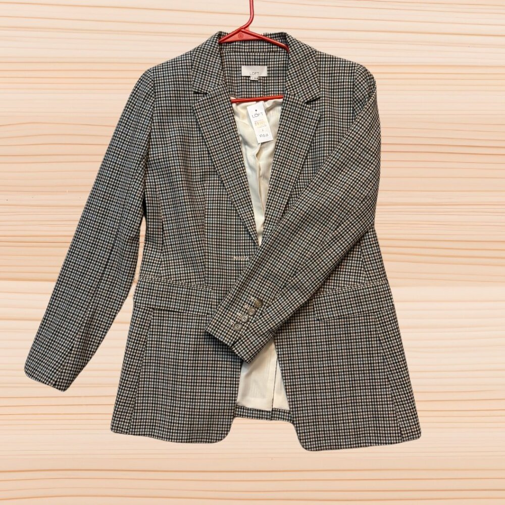 ✨ Brand New LOFT Plaid Blazer - Size 2